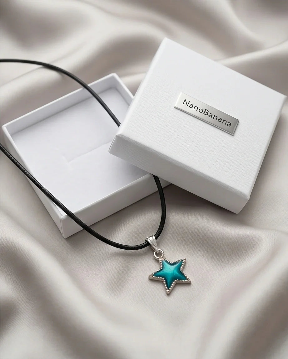 Teal Shimmer Star Pendant