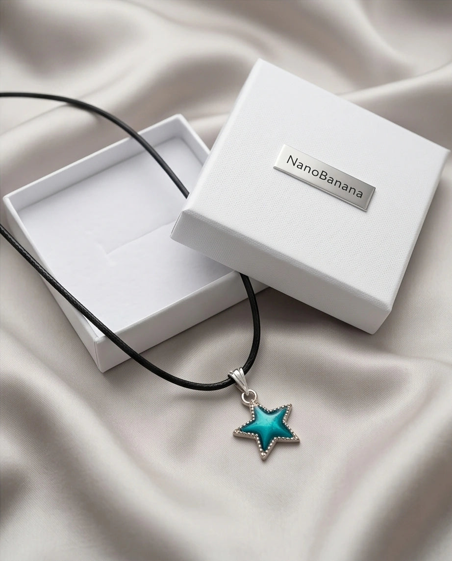 Teal Shimmer Star Pendant