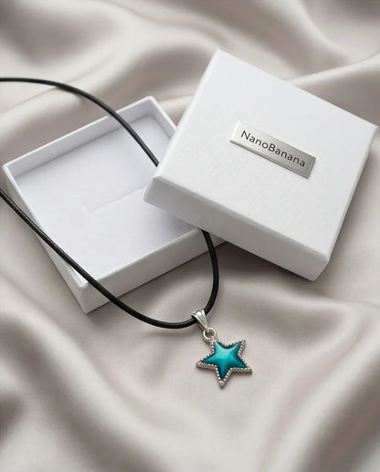 Teal Shimmer Star Pendant