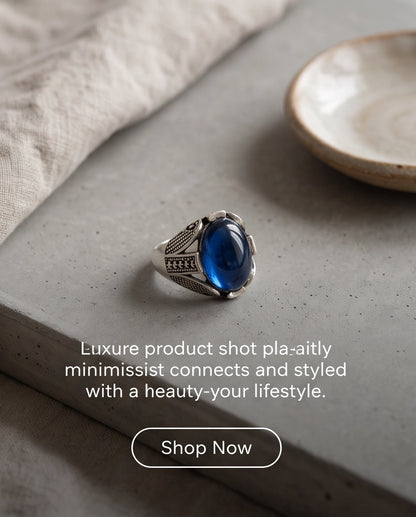 Cobalt Eclipse Stippled Signet Ring