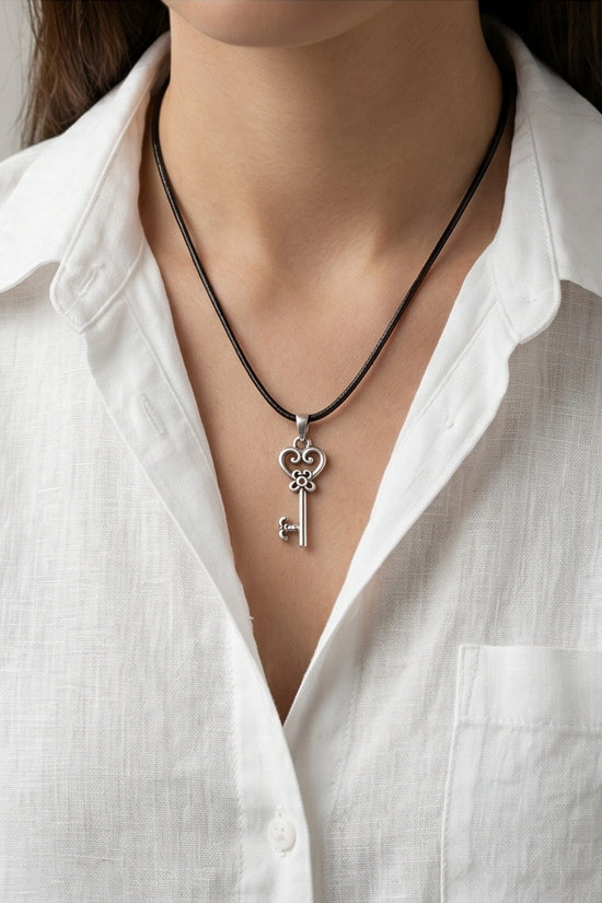 The Secret Garden Heart Key Necklace