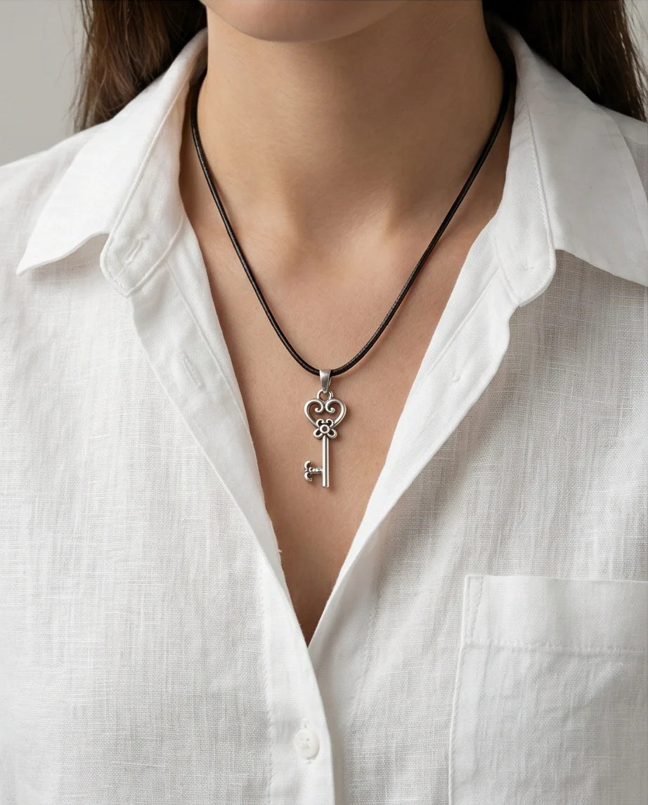 The Secret Garden Heart Key Necklace
