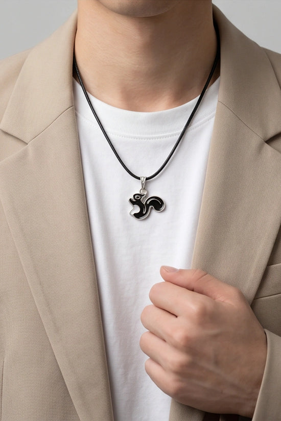 The Onyx Squirrel Pendant