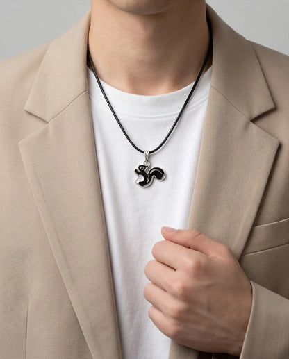 The Onyx Squirrel Pendant