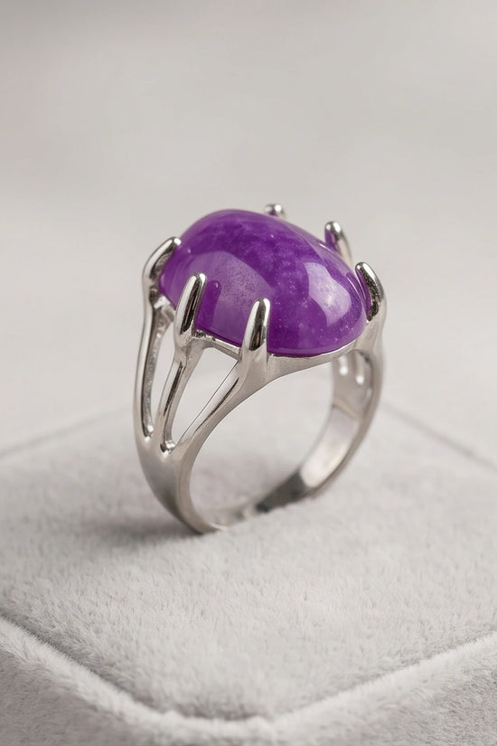 Vibrant Orchid Jade Statement Ring