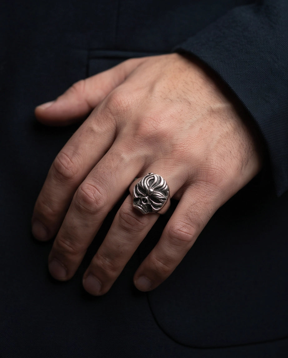 Whimsical Swirl Visage Sculpted Ring