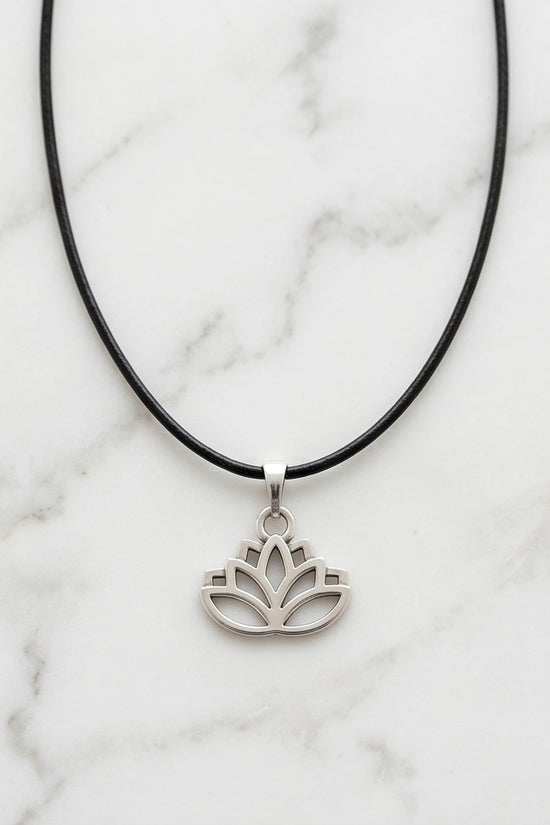 The Pure Spirit: Half-Bloom Minimalist Lotus Pendant Necklace