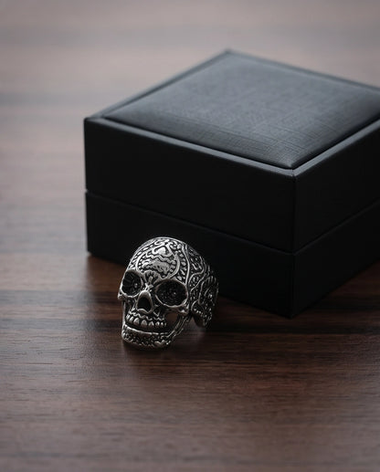 Filigree Calavera Sugar Skull Ring