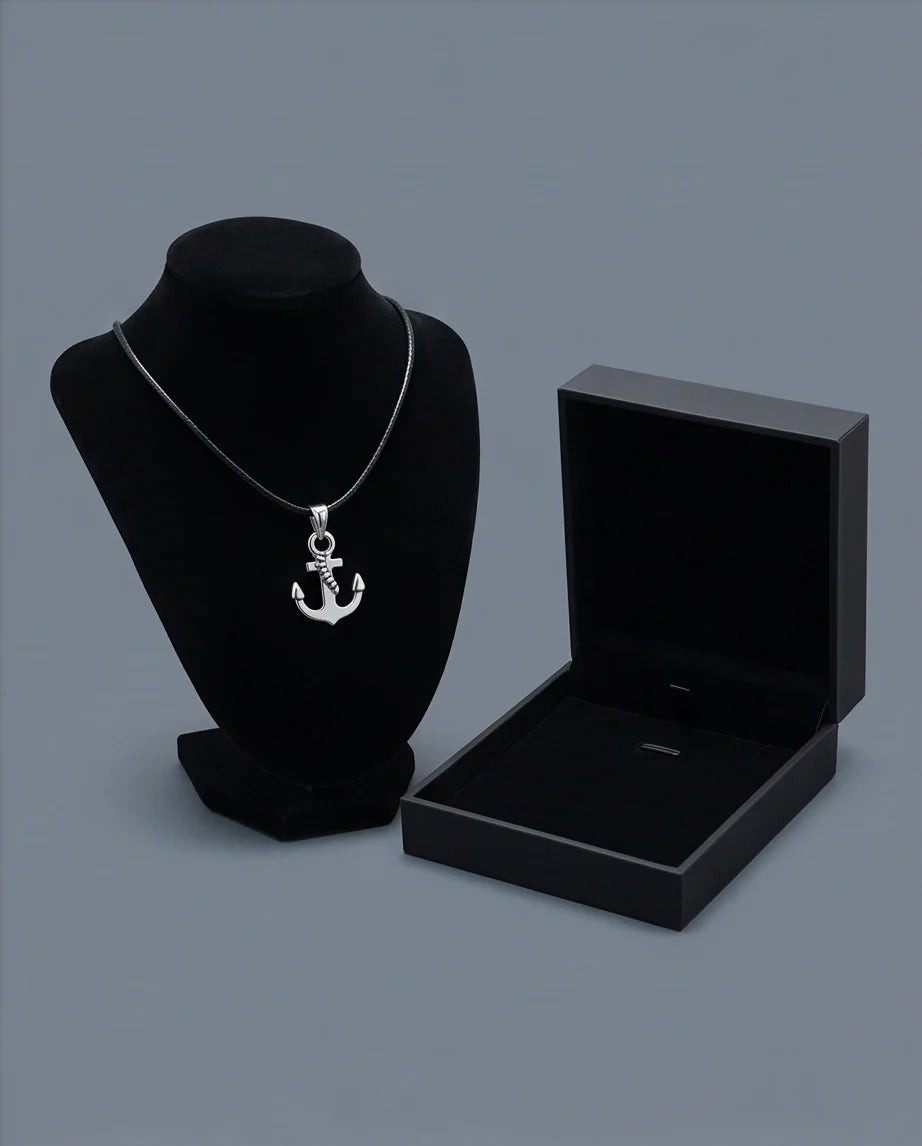 The Sailor’s Pride Polished Anchor Necklace