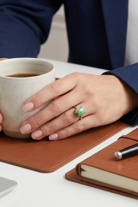 Serene Mint Turquoise Statement Ring