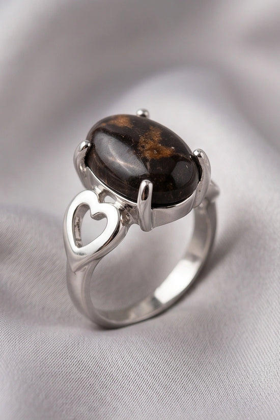 Mystic Meridian Onyx Heart Ring