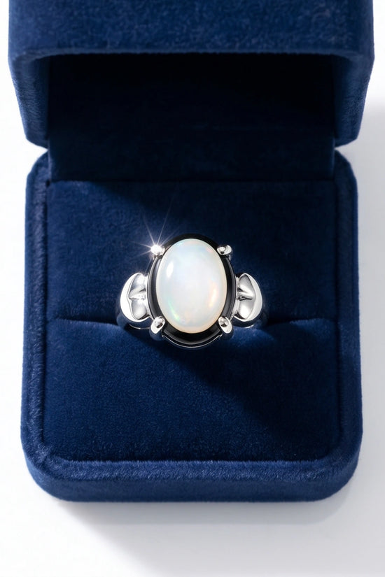 Iridescent Eclipse Statement Ring