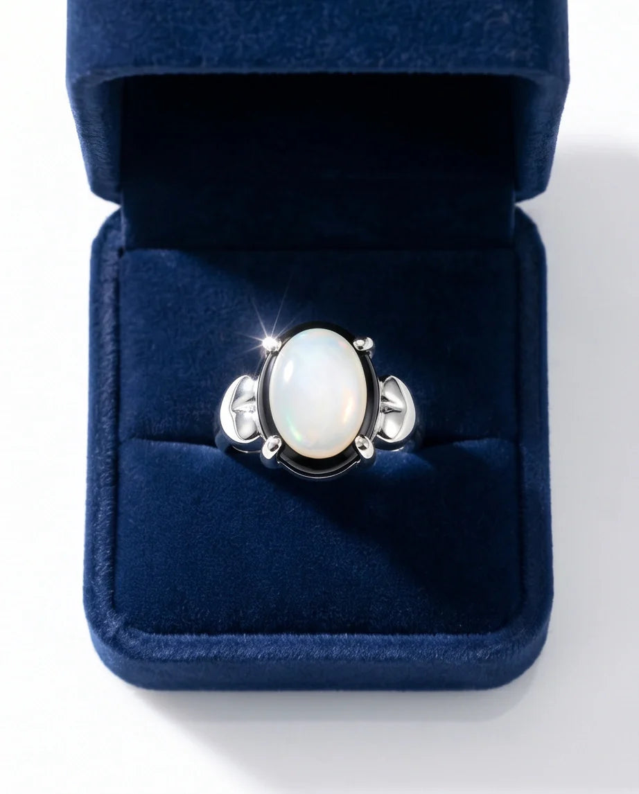 Iridescent Eclipse Statement Ring