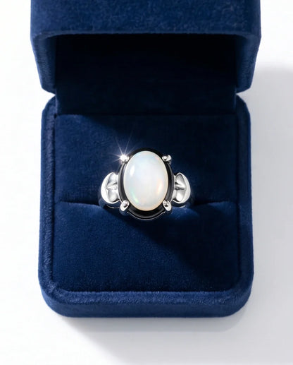 Iridescent Eclipse Statement Ring