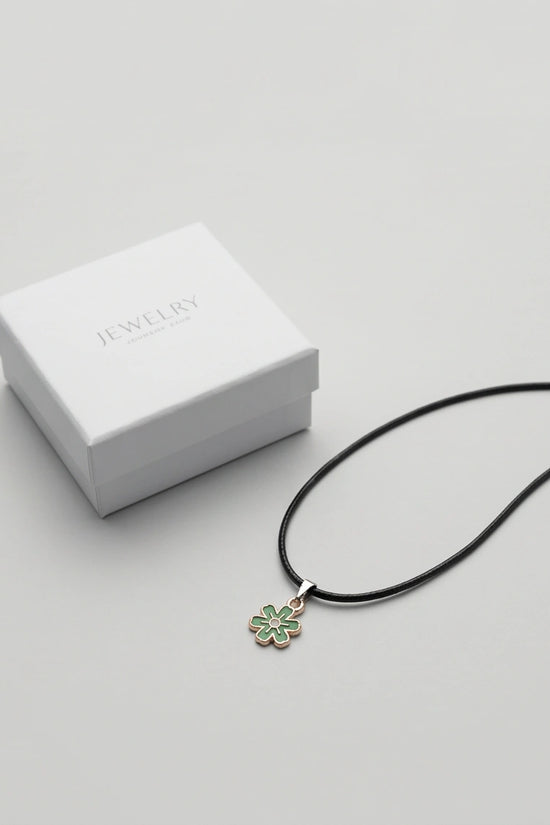 Gold and Green Honeybee Pendant Necklace