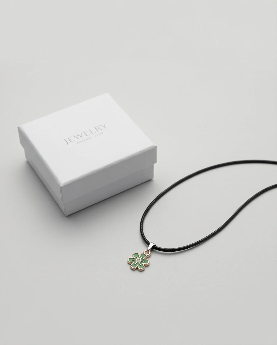 Gold and Green Honeybee Pendant Necklace
