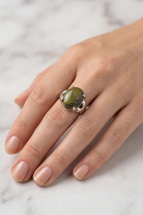Olive Serpentine Butterfly Ring