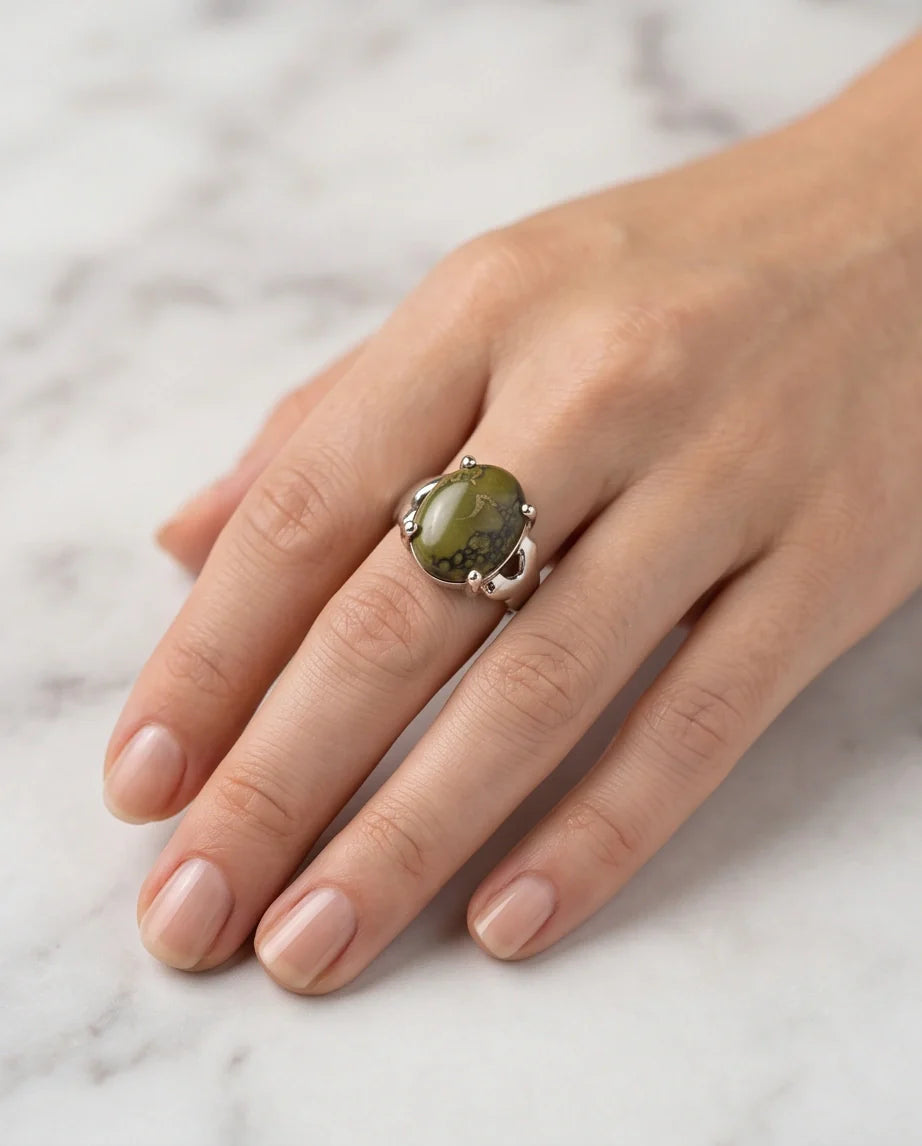 Olive Serpentine Butterfly Ring
