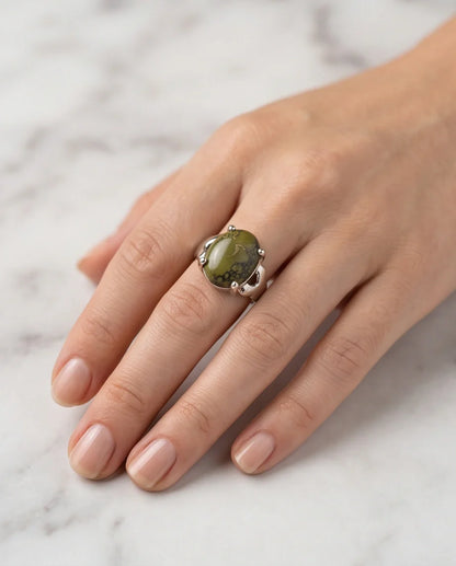 Olive Serpentine Butterfly Ring