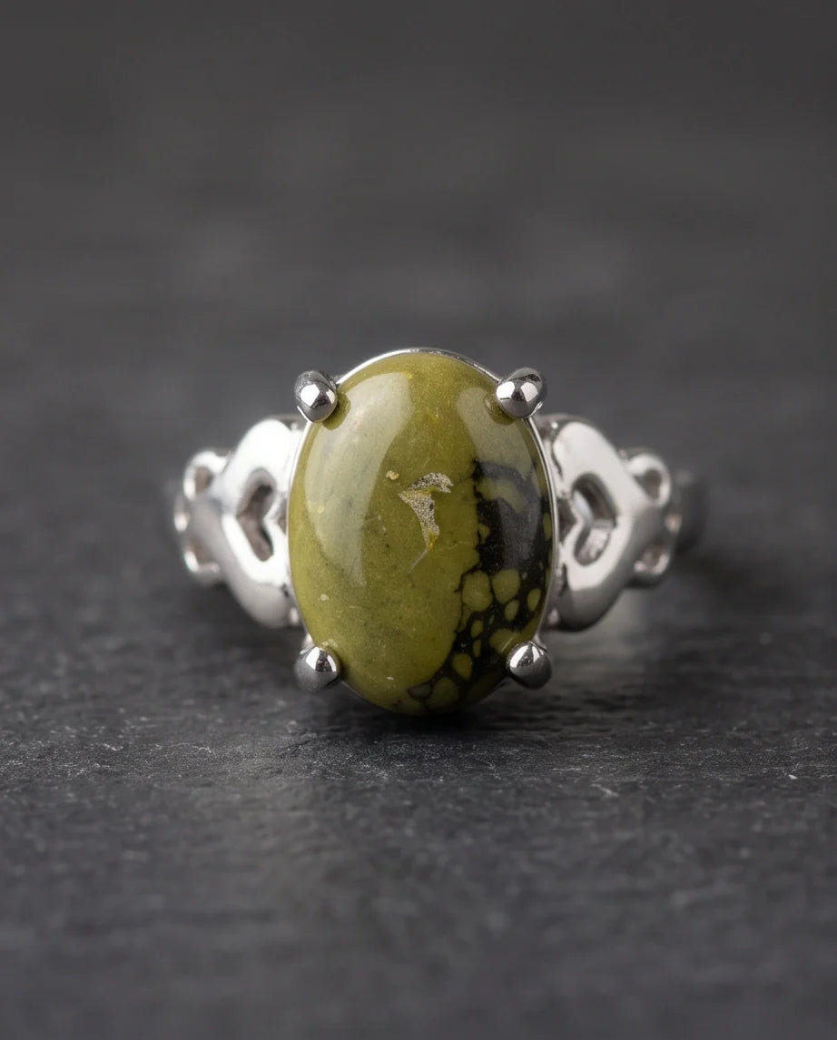 Olive Serpentine Butterfly Ring