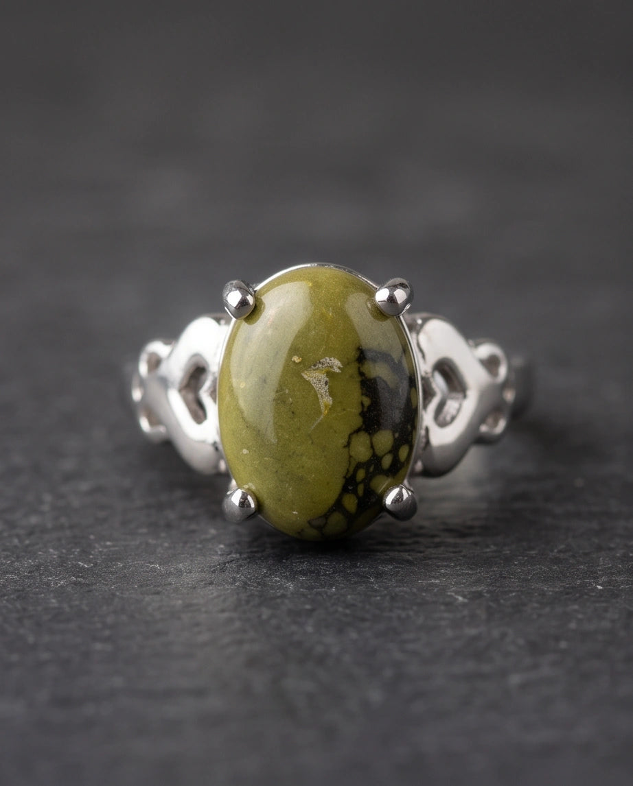 Olive Serpentine Butterfly Ring