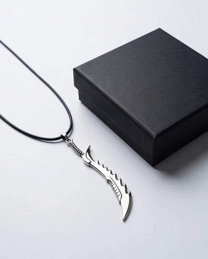 Serrated Scimitar Blade Pendant