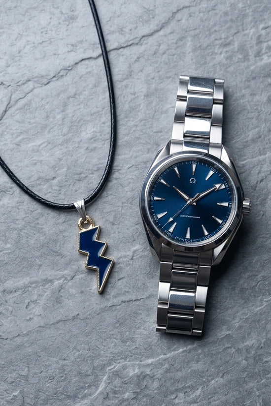 Midnight Lightning Bolt Pendant