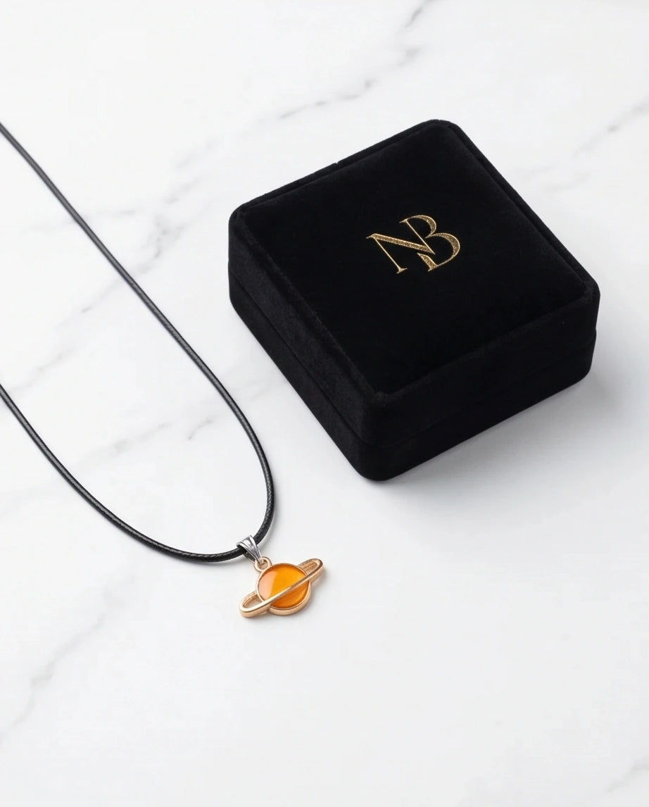 Cosmic Saturn Planet Pendant