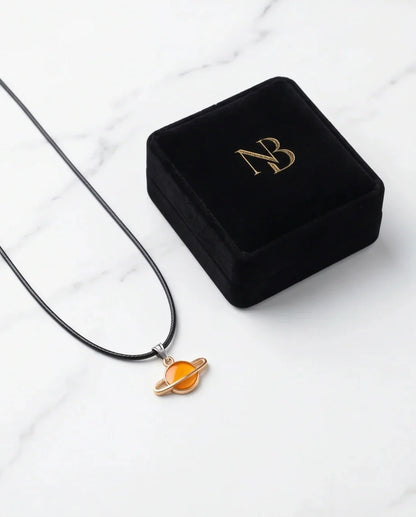 Cosmic Saturn Planet Pendant