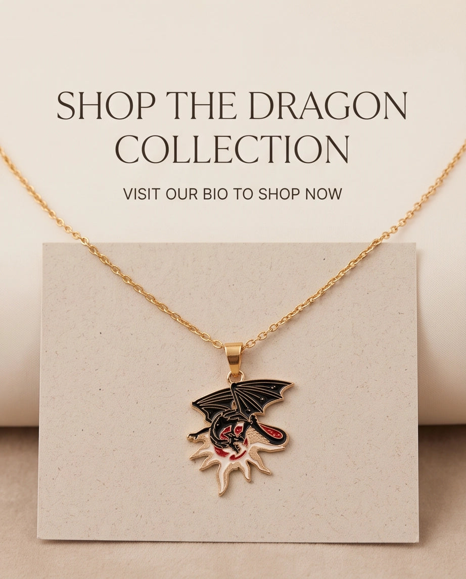 Gold Celestial Sun Dragon Enamel Pendant Necklace