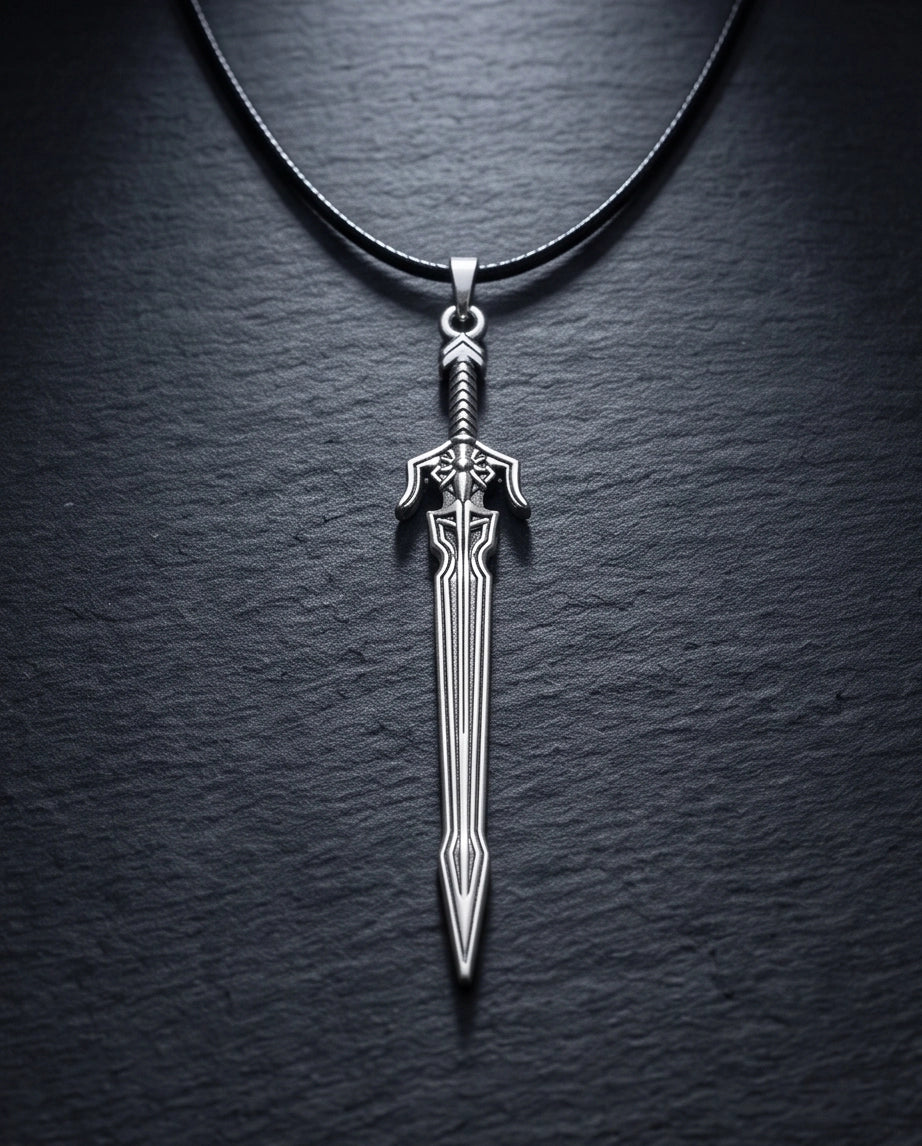 Silver Mythic Broadsword Pendant