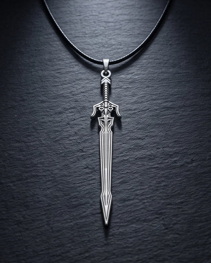 Silver Mythic Broadsword Pendant