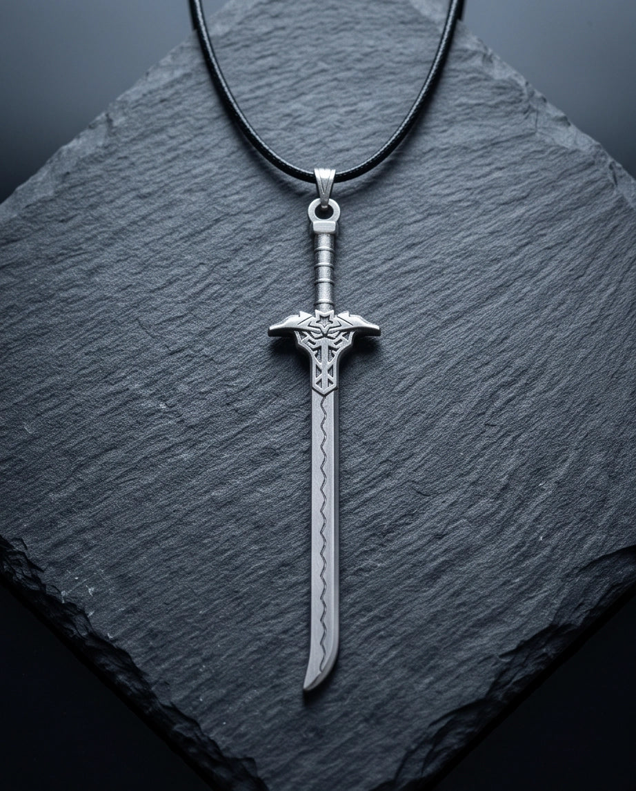 Vintage Katana Sword Pendant Necklace