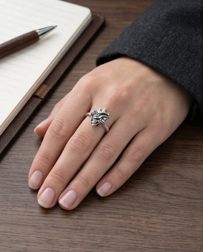 Gothic Sterling Silver Anatomical Heart Ring