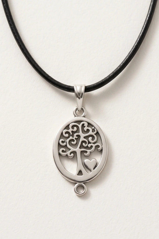 The Loving Roots: Whimsical Tree of Life & Heart Pendant Necklace
