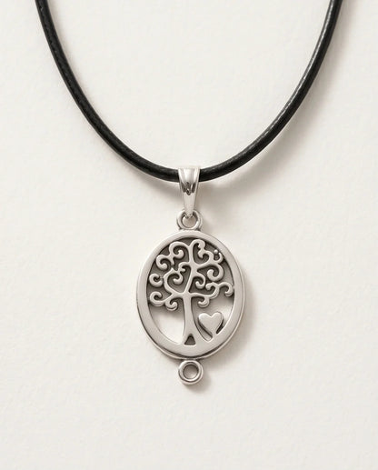 The Loving Roots: Whimsical Tree of Life & Heart Pendant Necklace