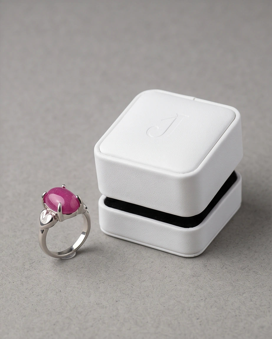 Magenta Majesty Sculpted Statement Ring