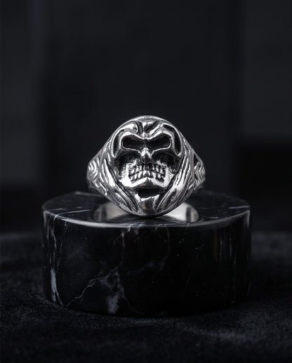 Hooded Reaper Sculpted Signet Ring