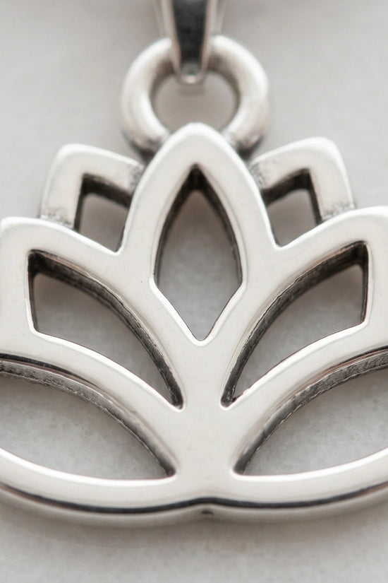 The Pure Spirit: Half-Bloom Minimalist Lotus Pendant Necklace