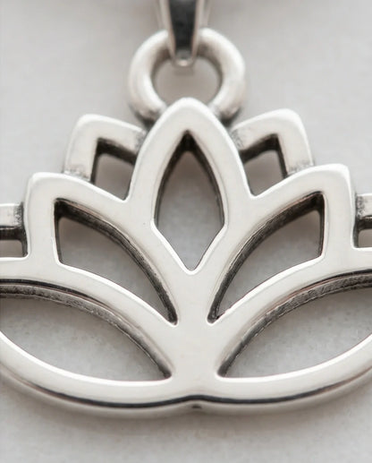 The Pure Spirit: Half-Bloom Minimalist Lotus Pendant Necklace