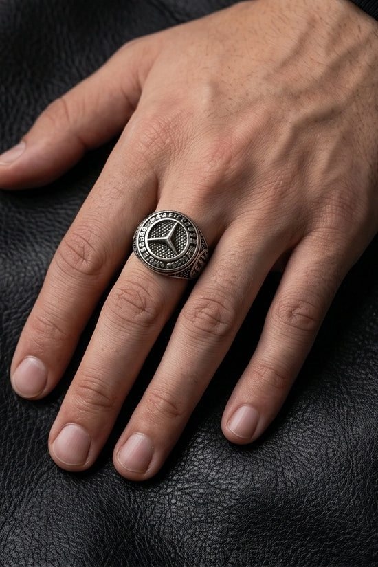Vintage Silver Mercedes-Benz Signet Ring