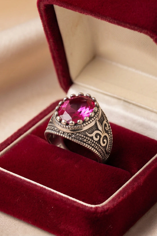 Imperial Magenta Royalty Signet Ring