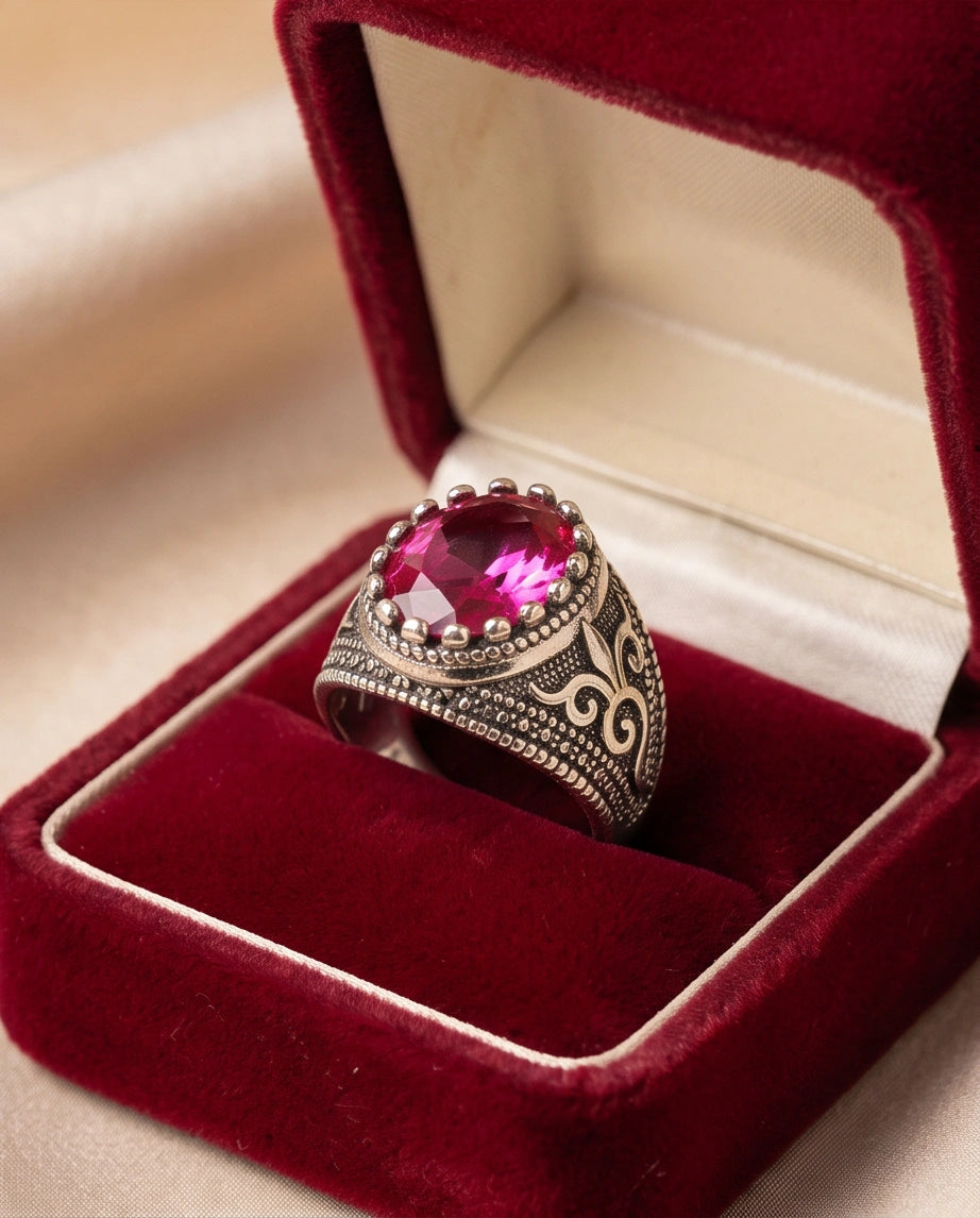 Imperial Magenta Royalty Signet Ring