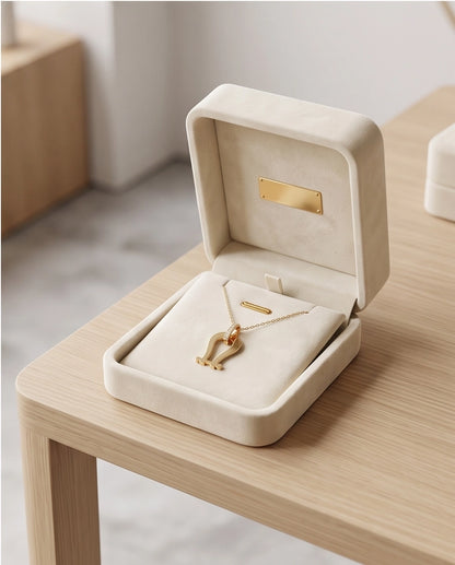 Gold Diamond-Cut Clover Pendant Necklace