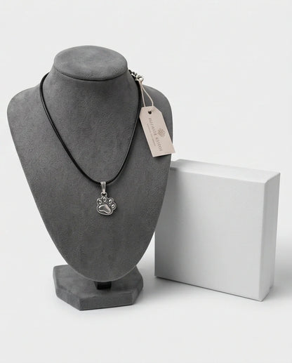 Silver Animal Paw Print Necklace