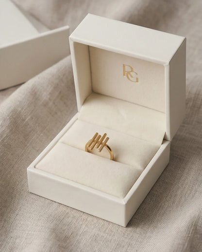 Golden Minimalist Pillar Ring