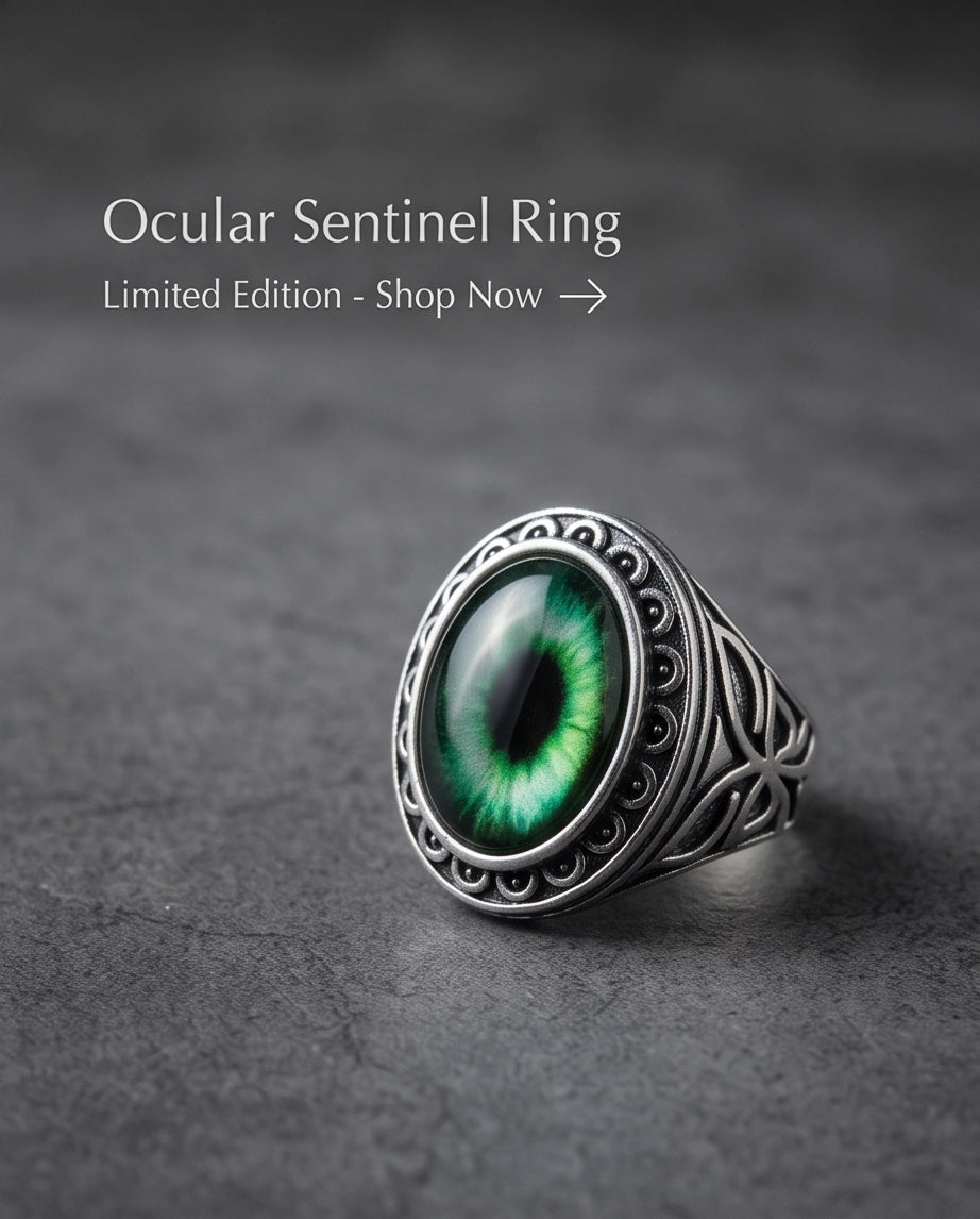 Celtic Eye Filigree Silver Ring