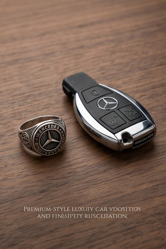 Vintage Silver Mercedes-Benz Signet Ring