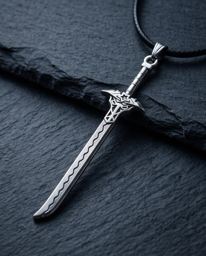 Vintage Katana Sword Pendant Necklace