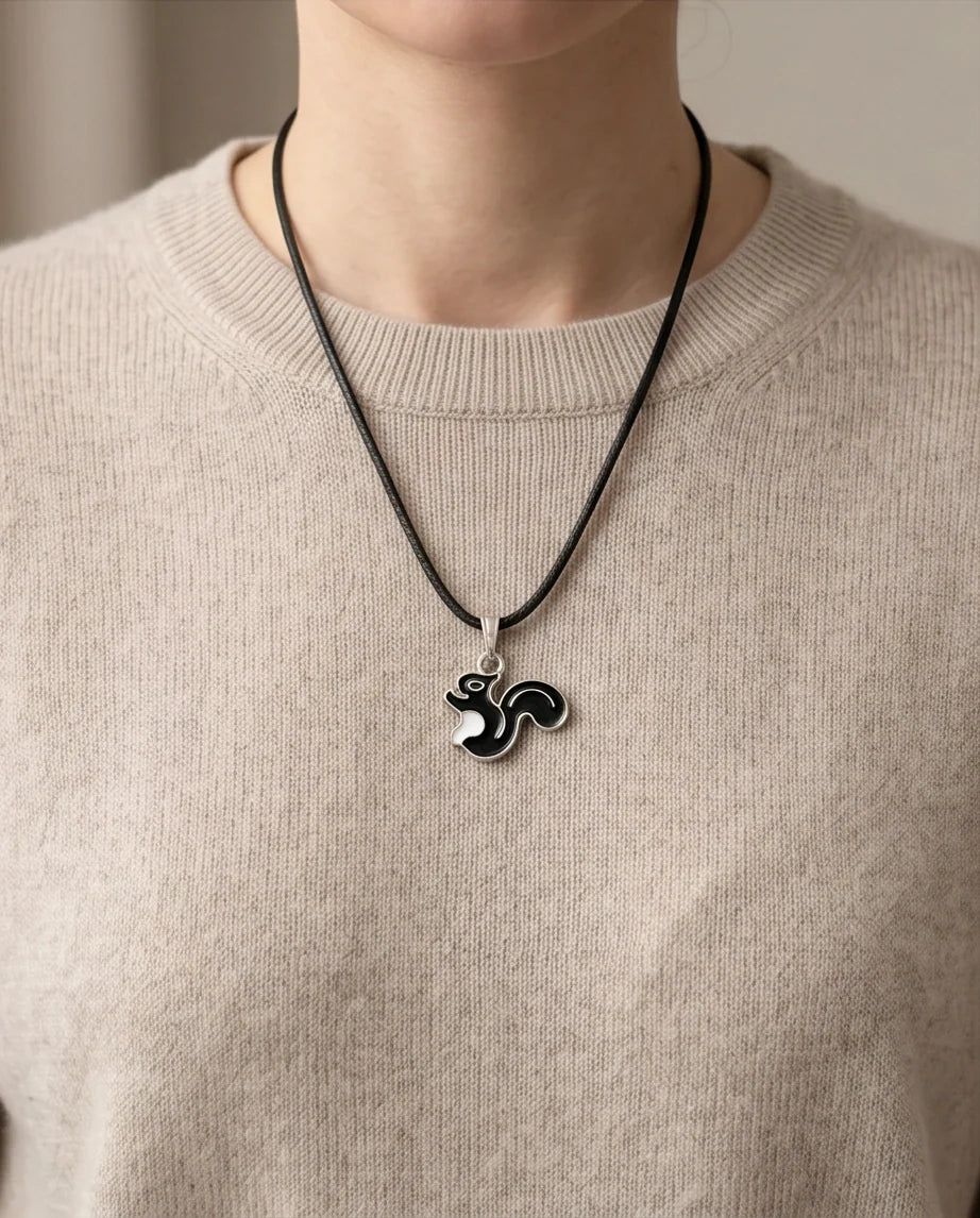 The Midnight Squirrel Pendant